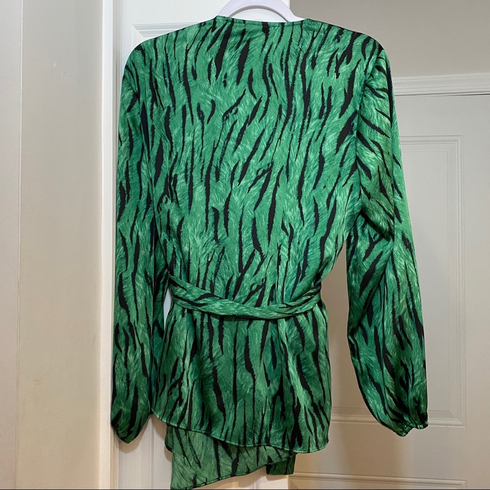 I.N.C Zebra-Print Wrap Top - image 5